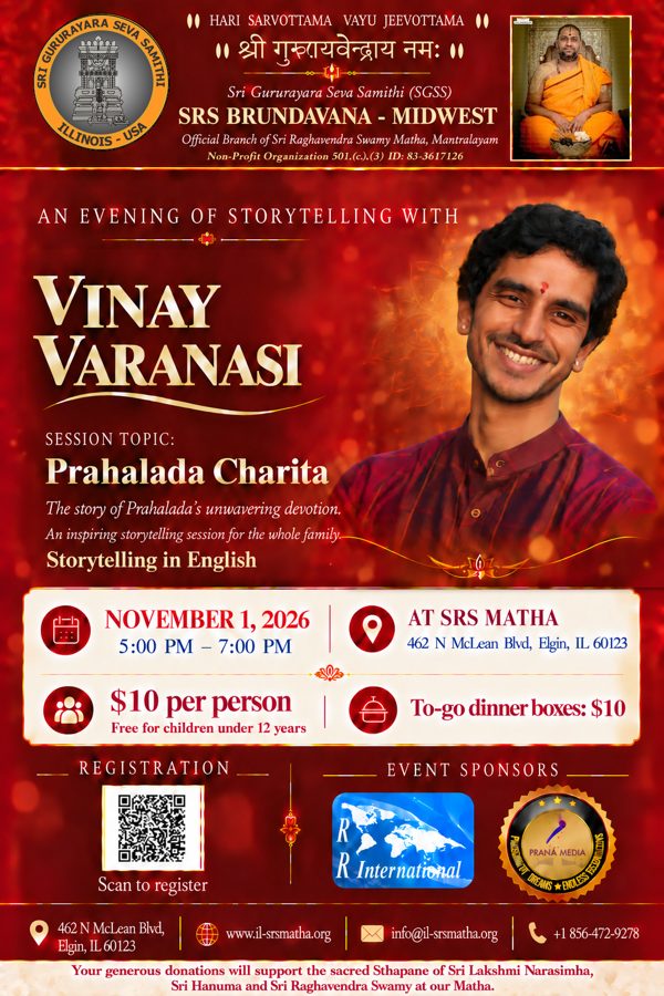 Prahalada Charita by Vinay Varanasi (in English) flyer