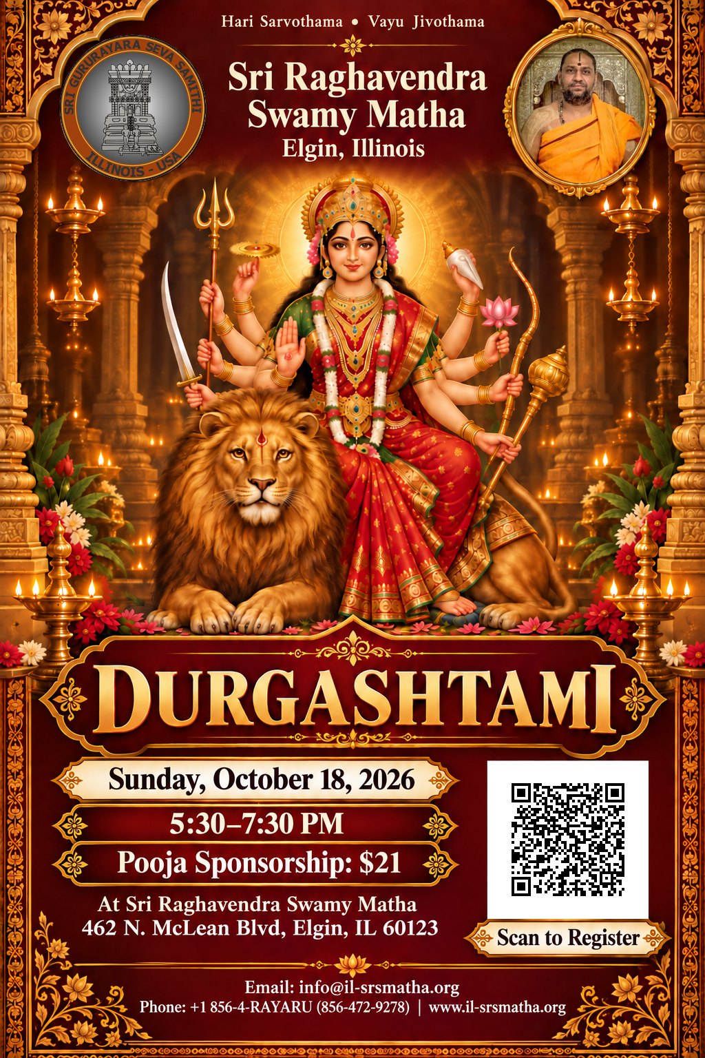 Durgashtami 2026 flyer